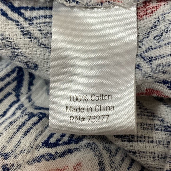 SONOMA || Woman’s Printed Cold-Shoulder Top size Xl - Picture 8 of 8